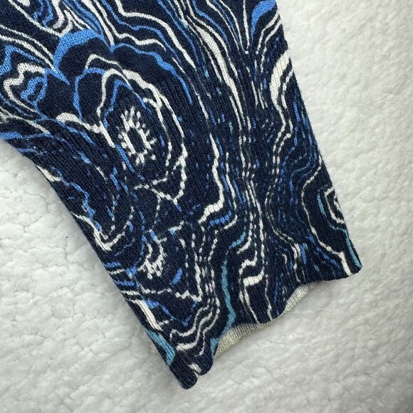 2/$30 Sejour Cardigan Sweater Womens 3X Blue Abstract Colorful Artsy Resortwear - Picture 3 of 10